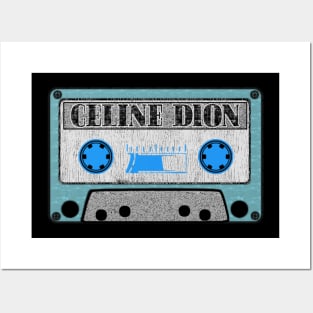 celine dion blue cassette Posters and Art